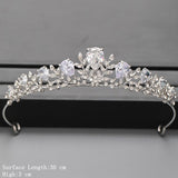 Cifeeo Christmas Gift Silver Color Crown and Tiara Hair Accessories For Women Wedding Accessories Crown For Bridal Crystal Rhinestone Tiara Diadema