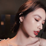 Cifeeo 2023 New Star Moon Earrings Korean Version Asymmetrical High Sense Earrings Fashion Earrings Exquisite Ear Nail
