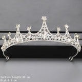 Cifeeo Christmas Gift Silver Color Crown and Tiara Hair Accessories For Women Wedding Accessories Crown For Bridal Crystal Rhinestone Tiara Diadema