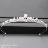 Cifeeo Christmas Gift Silver Color Crown and Tiara Hair Accessories For Women Wedding Accessories Crown For Bridal Crystal Rhinestone Tiara Diadema