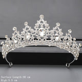 Cifeeo Christmas Gift Silver Color Crown and Tiara Hair Accessories For Women Wedding Accessories Crown For Bridal Crystal Rhinestone Tiara Diadema