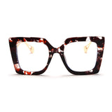Cifeeo Vintage Glasses Women Men Square Clear Glasses Optical Eyeglasses Frame Transparent Lens Spectacle Frame NOT Anti Blue Light