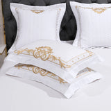 Cifeeo-Egyptian Cotton Bedding Set, Duvet Cover, Bed Sheet, Pillowcases, Luxury European Palace Style, Gold Embroidery, 4 Pcs, 7Pcs