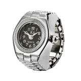 Cifeeo 2023 Individuality Vintage Punk Elastic Stretchy Quartz Watch Rings For Women Man Hip-Hop Couple Accessories