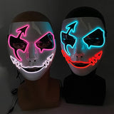 Cifeeo-Halloween Custom Cosplay Halloween Party Mask Luminous Light up Led Mask EL Neon Glowing Anime Mask Masque Masquerade Masks Horror Carnival Mask