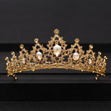 Cifeeo Wedding Crown Hair Jewelry Bridal Headpiece Woman Baroque Rhinestones Crystal Tiaras Bride Party Crowns Wedding Hair Accessories