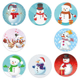 CIFEEO-500PCS CHRISTMAS Stickers Snowman Stickers Printable Label Stickers 8 Patterns Cartoon Reward Stickers Children Toys Gifts