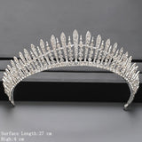 Cifeeo Christmas Gift Silver Color Crown and Tiara Hair Accessories For Women Wedding Accessories Crown For Bridal Crystal Rhinestone Tiara Diadema