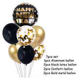 Cifeeo Happy New Year  Balloons New Year Eve Party Decorations Black Gold Wine Bottle Foil Balloon Christmas home decor Air Globos