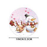 CIFEEO-500PCS CHRISTMAS Stickers Snowman Stickers Printable Label Stickers 8 Patterns Cartoon Reward Stickers Children Toys Gifts