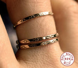 Cifeeo Japan and Korean Design Ins 925 sterling silver chic Rings for Women Simple Vintage Finger Rings Student Jewelry Gift for friend