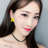 Cifeeo-Christmas Gift New Year's Eve Gift Korean Cute Small flower Stud Earrings For women fresh and sweet Statement Earring Girl 2019 Fashion Jewelry