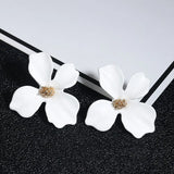 Cifeeo-Christmas Gift New Year's Eve Gift Korean Cute Small flower Stud Earrings For women fresh and sweet Statement Earring Girl 2019 Fashion Jewelry