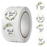 CIFEEO-100-500pcs Thank You Round Sticker Scrapbook Envelope Seal Sticker Gift Flower Decoration Stationery Label Stickers