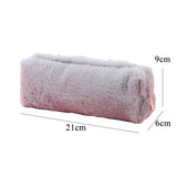 Cifeeo-Back To School Gifts Plush Pencil Case Stationery School Pencil Cases Trousse Scolaire Piornik Solid Color Pen Case Estuches Escolares Pencil Pouch