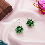 Cifeeo-Christmas gifts Creative Christmas Stars Stud Earrings For Women Handmade Xmas Snowflakes Ribbons Round Earring Merry Christmas New Year Gifts