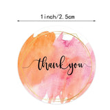 CIFEEO-100-500 Pcs Thank You Stickers Cute Pink Gold Labels For Small Business Or Wedding Gift Decor Sticker Stationery Supplies