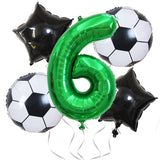 Cifeeo-Football Balloons Birthday Party Decoration Foil Globos Kids Boy Number Balloon Ball Soccer Sports Theme Party Supplies