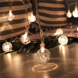 Cifeeo-Led String Lights Fairy Bubble Ball Lamp Holiday Lighting Garland Christmas Wedding Party Decoration Ornaments Battery Powered