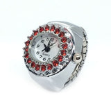 Cifeeo 2023 Individuality Vintage Punk Elastic Stretchy Quartz Watch Rings For Women Man Hip-Hop Couple Accessories