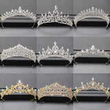Cifeeo Christmas Gift Silver Color Crown and Tiara Hair Accessories For Women Wedding Accessories Crown For Bridal Crystal Rhinestone Tiara Diadema
