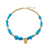 Cifeeo Summer Gold Rope Chain Classic Seashell Choker Necklace Collar Necklace Shell Choker Necklaces for Beach