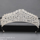 Cifeeo Christmas Gift Silver Color Crown and Tiara Hair Accessories For Women Wedding Accessories Crown For Bridal Crystal Rhinestone Tiara Diadema