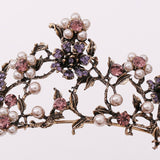 Cifeeo 2023 Back To School Baroque Vintage Black Purple Crystal Pearls Bridal Tiaras Crown Rhinestone Pageant Diadem Veil Tiara Wedding Hair Accessories