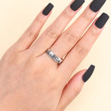 Cifeeo-Vintage Simplicity Carved Mountains Ring for Women Men Bohemian Delicate Mountains Handmade Ring for Female Gift