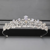 Cifeeo Christmas Gift Silver Color Crown and Tiara Hair Accessories For Women Wedding Accessories Crown For Bridal Crystal Rhinestone Tiara Diadema