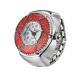Cifeeo 2023 Individuality Vintage Punk Elastic Stretchy Quartz Watch Rings For Women Man Hip-Hop Couple Accessories