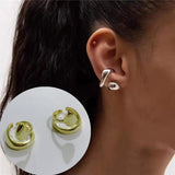 Cifeeo 2024 Simple Ear-Hole-Free Leaves Ear Bone Clip Women and Men Party Jewelry Gift