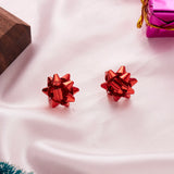 Cifeeo-Christmas gifts Creative Christmas Stars Stud Earrings For Women Handmade Xmas Snowflakes Ribbons Round Earring Merry Christmas New Year Gifts