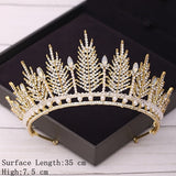 Cifeeo Bridal Crown Golden Wedding Hair Accessories Rhinestone Bride Wedding Tiaras and Crowns Headpiece Diadema Hair Ornament