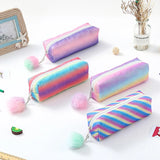 Cifeeo-Back To School Gifts Kawaii Pencil Case Stationery Trousse Scolaire For Girls Rainbow Pencil Bags School Supplies Glitter Pen Case School Pencil Case