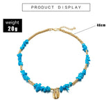 Cifeeo Summer Gold Rope Chain Classic Seashell Choker Necklace Collar Necklace Shell Choker Necklaces for Beach