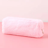 Cifeeo-Back To School Gifts Plush Pencil Case Stationery School Pencil Cases Trousse Scolaire Piornik Solid Color Pen Case Estuches Escolares Pencil Pouch