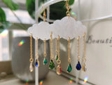 Cifeeo-Handmade Acrylic Rain Cloud Earrings Rainbow Rain Drops