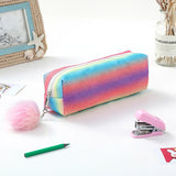 Cifeeo-Back To School Gifts Kawaii Pencil Case Stationery Trousse Scolaire For Girls Rainbow Pencil Bags School Supplies Glitter Pen Case School Pencil Case
