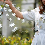 Cifeeo-3D Artificial Snowflakes Paper Garland Banner Christmas Decorations for Home Winter Birthday Party Fake Snow New Year Ornaments