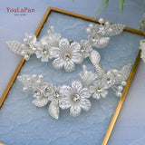 Cifeeo 2Pcs/Lot White Wedding Shoes Clips For Bride Wedding Flower Girl Golden Shoes Buckle  Flower Bridal High Heels Clips