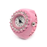 Cifeeo 2023 Individuality Vintage Punk Elastic Stretchy Quartz Watch Rings For Women Man Hip-Hop Couple Accessories
