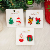 Cifeeo-Christmas gifts Fashion Christmas Ornaments Stud Earrings For Women Santa Claus Snowman Elk Christmas Tree Asymmetry Earring New Year Jewelry