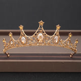 Cifeeo Wedding Crown Hair Jewelry Bridal Headpiece Woman Baroque Rhinestones Crystal Tiaras Bride Party Crowns Wedding Hair Accessories
