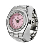 Cifeeo 2023 Individuality Vintage Punk Elastic Stretchy Quartz Watch Rings For Women Man Hip-Hop Couple Accessories