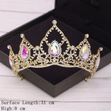 Cifeeo Bridal Crown Golden Wedding Hair Accessories Rhinestone Bride Wedding Tiaras and Crowns Headpiece Diadema Hair Ornament