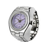 Cifeeo 2023 Individuality Vintage Punk Elastic Stretchy Quartz Watch Rings For Women Man Hip-Hop Couple Accessories