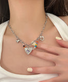 CIFEEO- Modern Silk Stainless Steel Love Beading Star Tasse Pendant Necklace GH1037