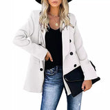 business casual outfits Wish2024 Autumn and Winter Button Coat Cardigan Lapel Cardigan Elegant Suit for Women