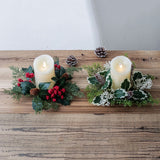 Cifeeoshop christmas aesthetic Christmas gifts idea Christmas Tree Decoration Supplies Candle Aromatherapy Candlestick Garland Ring Creative Home Desktop Dining Table Layout Cyber Monday 2024